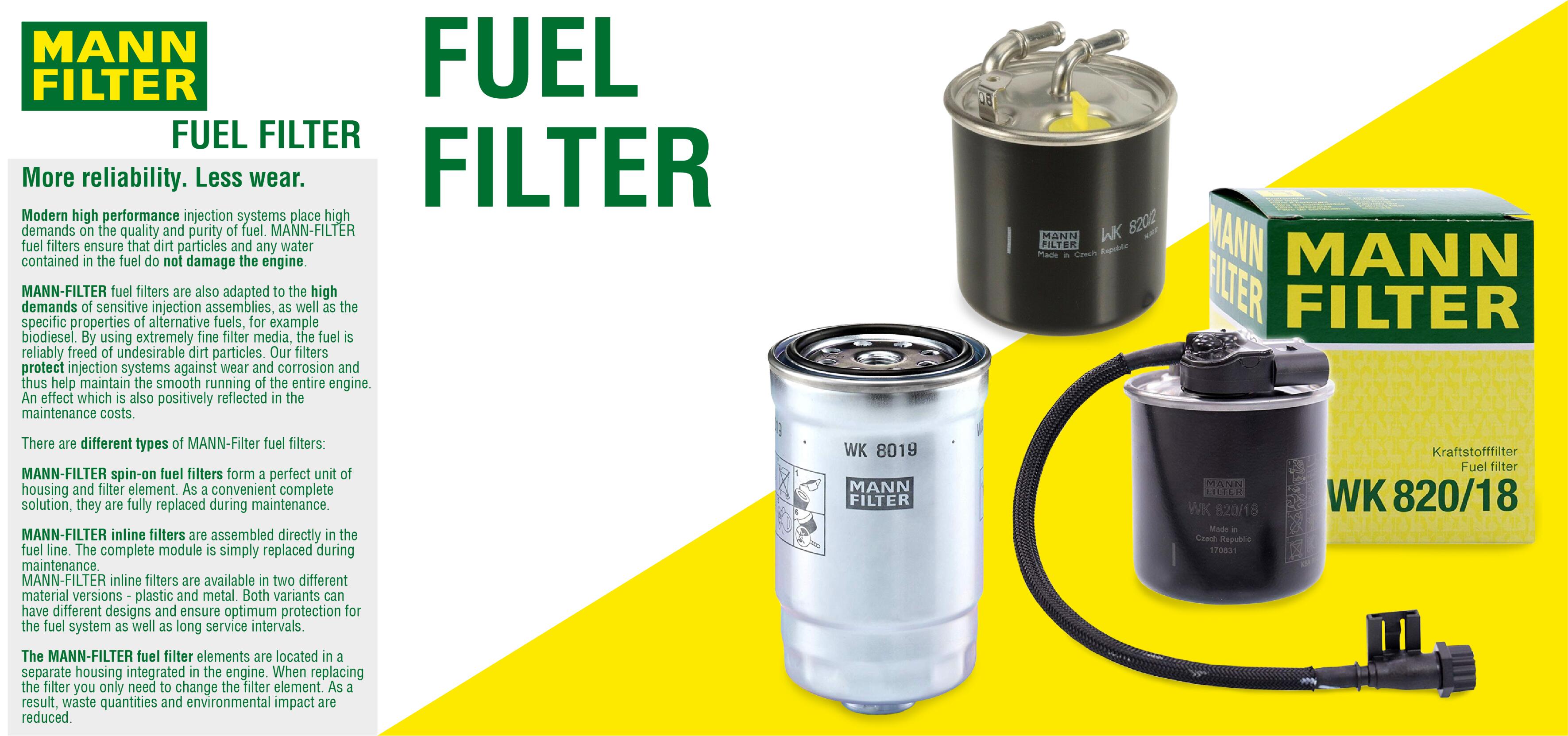 Mercedes Fuel Filter 6010901652 - MANN-FILTER WK8173X